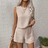 Daily Street Women's Classic Style Solid Color Polyester Shorts Co-ord Set Shorts Sets main image 2