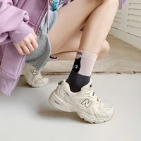 Women's Cute Sweet Letter Cat Cotton Crew Socks A Pair main image 5