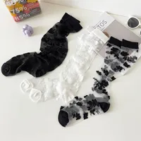 Women's Modern Style Flower Polyester Cotton Polyester Crew Socks A Pair main image 2