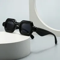 Casual Solid Color Pc Gradient Tinted Lenses Square Full Frame Glasses main image 1