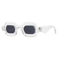 Casual Solid Color Pc Gradient Tinted Lenses Square Full Frame Glasses main image 2