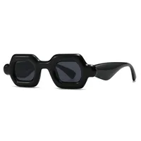 Casual Solid Color Pc Gradient Tinted Lenses Square Full Frame Glasses sku image 1