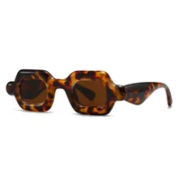 Casual Solid Color Pc Gradient Tinted Lenses Square Full Frame Glasses sku image 6