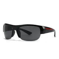 Casual Modern Style Solid Color Pc Gradient Tinted Lenses Square Half Frame Glasses sku image 1