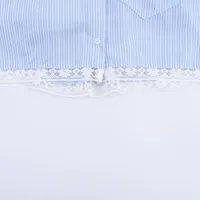 Daily Women's Casual Stripe Spandex Polyester Lace Skirt Co-ord Set Shorts Sets main image 4