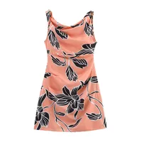 Women's Sheath Dress Elegant Round Neck Sleeveless Flower Above Knee Holiday Daily main image 2