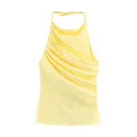 Women's Vest Tank Tops Backless Elegant Sexy Solid Color sku image 2