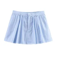 Daily Women's Casual Stripe Spandex Polyester Lace Skirt Co-ord Set Shorts Sets sku image 5