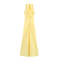Women's Sheath Dress Elegant Halter Neck Sleeveless Solid Color Midi Dress Holiday Banquet main image 6