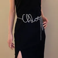 Vacation Streetwear Letter Alloy Women's Waist Chain main image 5