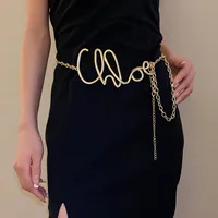 Vacation Streetwear Letter Alloy Women's Waist Chain main image 8