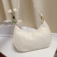 White Underarm Bag Women's Summer  New Fashionable Dumpling Bag Crossbody Bag All-match Ins Super Hot Shoulder Bag sku image 2