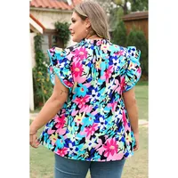 Women's Vest Sleeveless Blouses Casual Pastoral Color Block Plant main image 4