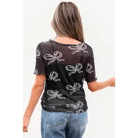 Women's T-shirt Short Sleeve T-Shirts Simple Style Streetwear Bow Knot main image 4