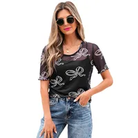 Women's T-shirt Short Sleeve T-Shirts Simple Style Streetwear Bow Knot sku image 4