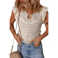 Women's Vest Tank Tops Casual Elegant Leaf Argyle main image 3