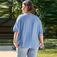 T-shirt Half Sleeve Plus Size Tops Casual Streetwear Color Block Leopard main image 4