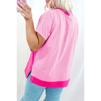 Women's T-shirt Short Sleeve T-Shirts Simple Style Classic Style Color Block main image 2