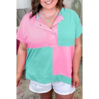 Women's T-shirt Short Sleeve T-Shirts Simple Style Classic Style Color Block main image 4
