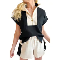 Daily Street Women's Simple Style Streetwear Color Block Polyester Viscose Fiber Shorts Co-ord Set Shorts Sets main image 4