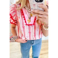 Women's T-shirt Short Sleeve T-Shirts Casual Simple Style Stripe main image 1