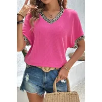 Women's T-shirt Short Sleeve T-Shirts Streetwear Solid Color Leopard main image 2