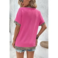 Women's T-shirt Short Sleeve T-Shirts Streetwear Solid Color Leopard main image 4