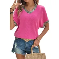 Women's T-shirt Short Sleeve T-Shirts Streetwear Solid Color Leopard main image 5