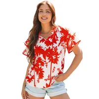 Women's T-shirt Short Sleeve T-Shirts Streetwear Leaf sku image 4