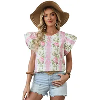 Women's T-shirt Short Sleeve T-Shirts Casual Flower sku image 4