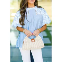 Women's T-shirt Short Sleeve T-Shirts Casual Flower main image 1