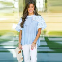 Women's T-shirt Short Sleeve T-Shirts Casual Flower main image 3