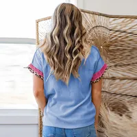 Women's T-shirt Short Sleeve T-Shirts Casual Stripe main image 4