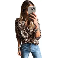 Women's T-shirt Half Sleeve T-Shirts Casual Leopard sku image 4