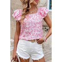 Women's T-shirt Short Sleeve T-Shirts Bow Back Casual Plant main image 1