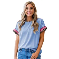 Women's T-shirt Short Sleeve T-Shirts Casual Stripe sku image 7