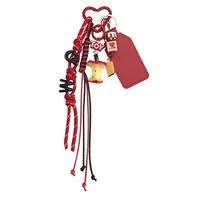 Dopamine Biscuit Miu Style Bag Pendant Girl's Heart Color Braided Rope Creative Schoolbag Keychain All-match Style main image 5