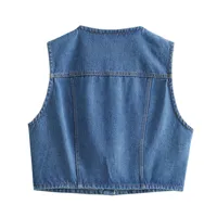 Women's Vest Sleeveless Blazers Vintage Style Streetwear Solid Color main image 3