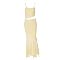 Holiday Banquet Daily Women's Elegant Solid Color Nylon Spandex Lace Skirt Co-ord Set Shorts Sets main image 5