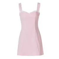 Women's Strap Dress Elegant Strap Lace Sleeveless Solid Color Above Knee Holiday Daily main image 5