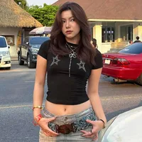 Women's T-shirt Short Sleeve T-Shirts Casual Star main image 1