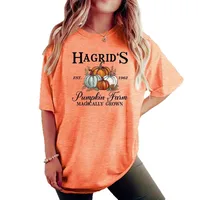 Women's T-shirt Short Sleeve T-Shirts Casual Vocabulary Words/Name Pumpkin main image 5