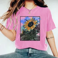 Women's T-shirt Short Sleeve T-Shirts Casual Flower main image 3