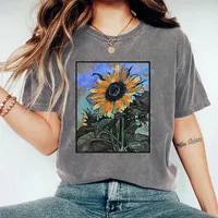 Women's T-shirt Short Sleeve T-Shirts Casual Flower main image 4