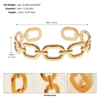 Vacation Classic Style Solid Color 304 Stainless Steel Plating Women's Bangle sku image 25