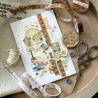 1 Set Tape Measure School Paper Elegant Classical Washi Tape main image 9
