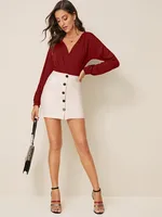 Women's Club Office Family Gathering Casual Simple Style Solid Color Shorts Rompers main image 7