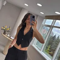 Women's Vest Sleeveless Blazers Vintage Style Streetwear Solid Color main image 2