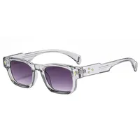 Retro Streetwear Sunglasses Pc UV400 Protection Square Full Frame Glasses sku image 5