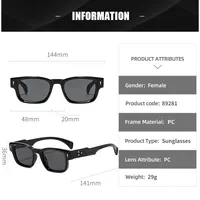 Retro Streetwear Sunglasses Pc UV400 Protection Square Full Frame Glasses main image 7